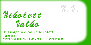 nikolett valko business card